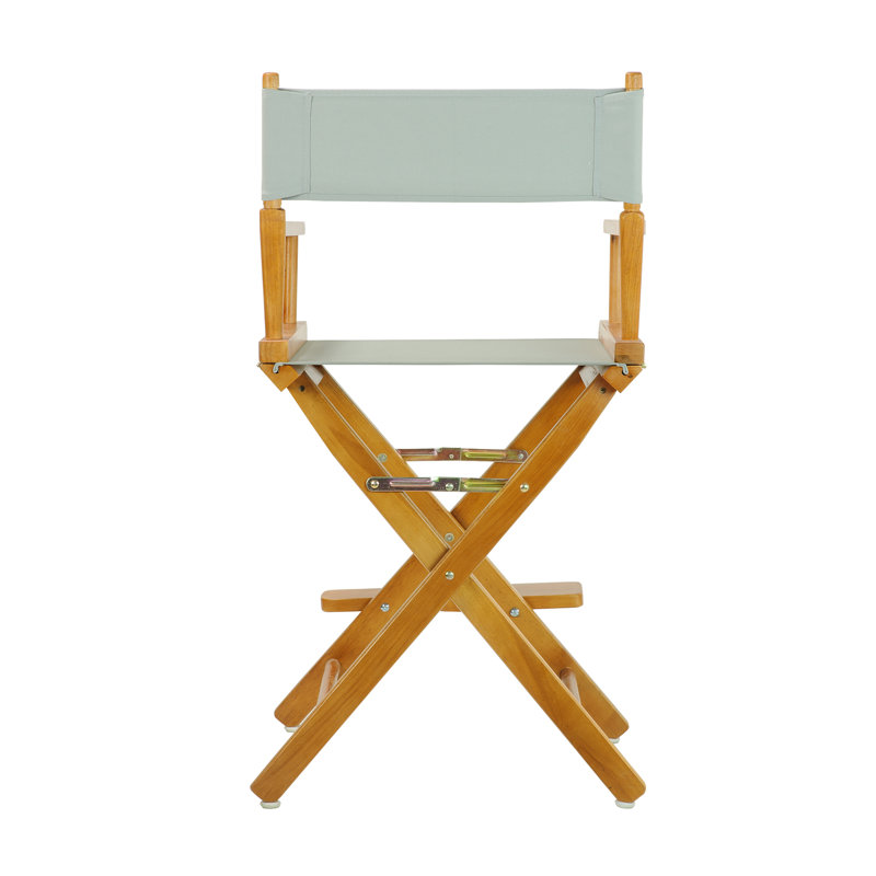 24" Folding Director Chair, Gray, White