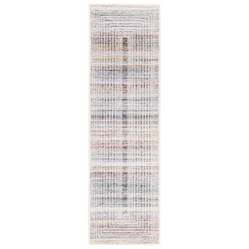 Binyomin Hand Tufted Performance Geometric Rug, Runner 2'3" x 8'