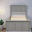 Lit plateforme simple avec lit gigogne peu encombrant, style moderne, usage domestique