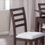 Ensemble de chaises de salle à manger 2 pièces à dossier échelle avec dossier rembourré et pieds courbés