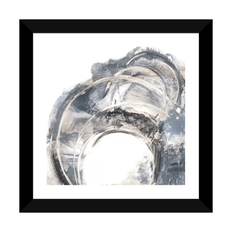 "Anneau grappe I" par Ethan Harper, reproduction d’art, H 24 po x l 24 po x p 1 po, Papier encadré noir, Blanc