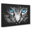 Bright Blue Cat Eyes - Wrapped Canvas-56644643