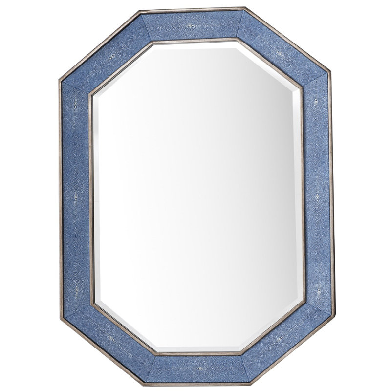 Loman Iron Flat Wall Mirror, Delft Blue