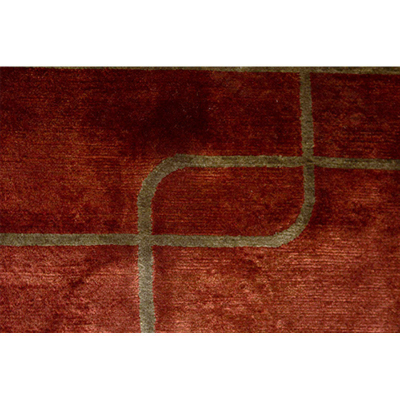 Hand-Knotted High-Quality Rust Area Rug