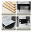 Meuble-lavabo flottant 36 po avec lavabo, armoire en contreplaqué noir, porte à fermeture en douceur, rangement mural moderne