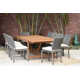 Anautica 118.6'' Rectangular 10 - Person Outdoor Dining Set with Cushions