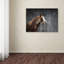 «Winters arrivée cheval» de Vidur, impression sur toile tendue-22071997
