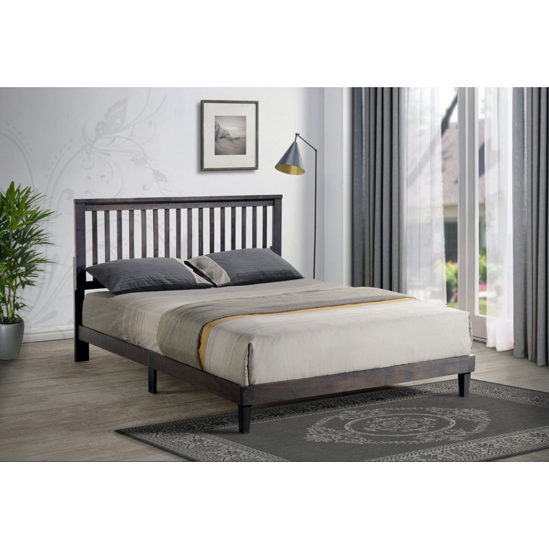 Slat Bed, Queen, Dark Cappuccino