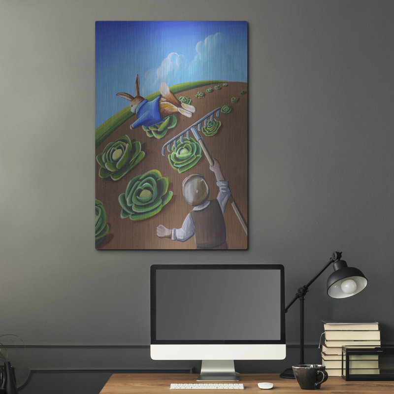 Harper Harper «Peter Rabbit 5» par Cindy Thornton, art mural en métal, H 36 po x l 24 po
