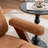 Mid Century Upholstered Arm Accent Chair with Solid Wood Legs-1884989260