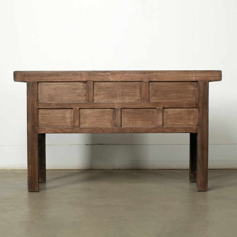 Capri 7 Drawers Sideboard Distressed Black 60x17x35H
