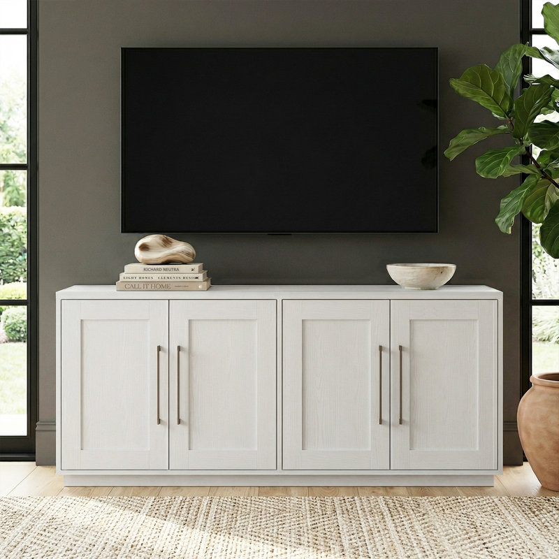 Tillman 68" Rectangular Buffet Table in White, White