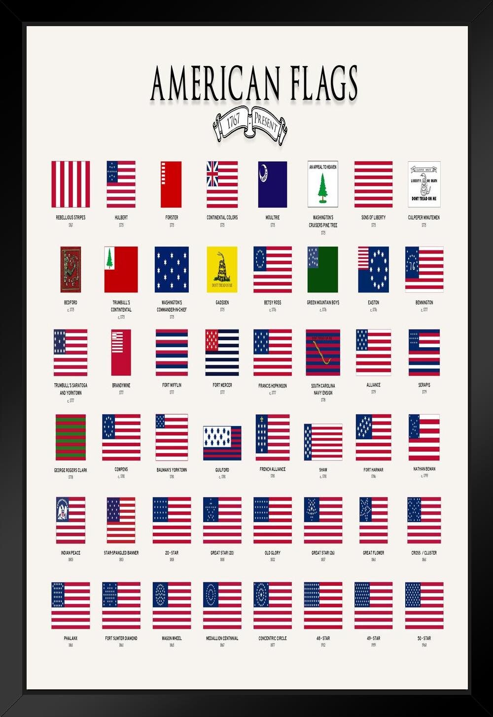 Trinx Flags Of The United States 50 USA Continental Alaska Hawaii State ...