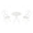 Suzanne 2 - Person Metal Patio Dining Set with Round Table-98280758