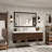 Molly Tempered Glass Metal Beveled Framed Wall Mounted Vanity Rectangular Mirror-108625544-108625534