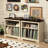 Rustic Record Player Stand Vinyl Record, Holder Hold Up To 230 Albums Farmhouse Turntable Stand With Cable Management-2003786821