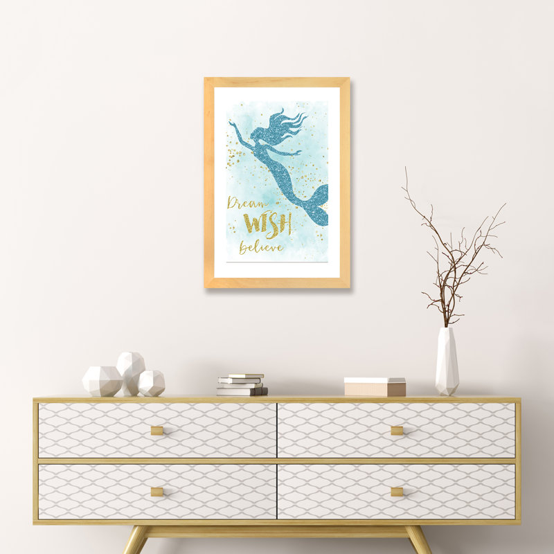 Art de rêve de voeux, Papier encadré naturel, H 24 po x l 16 po x P 1 po