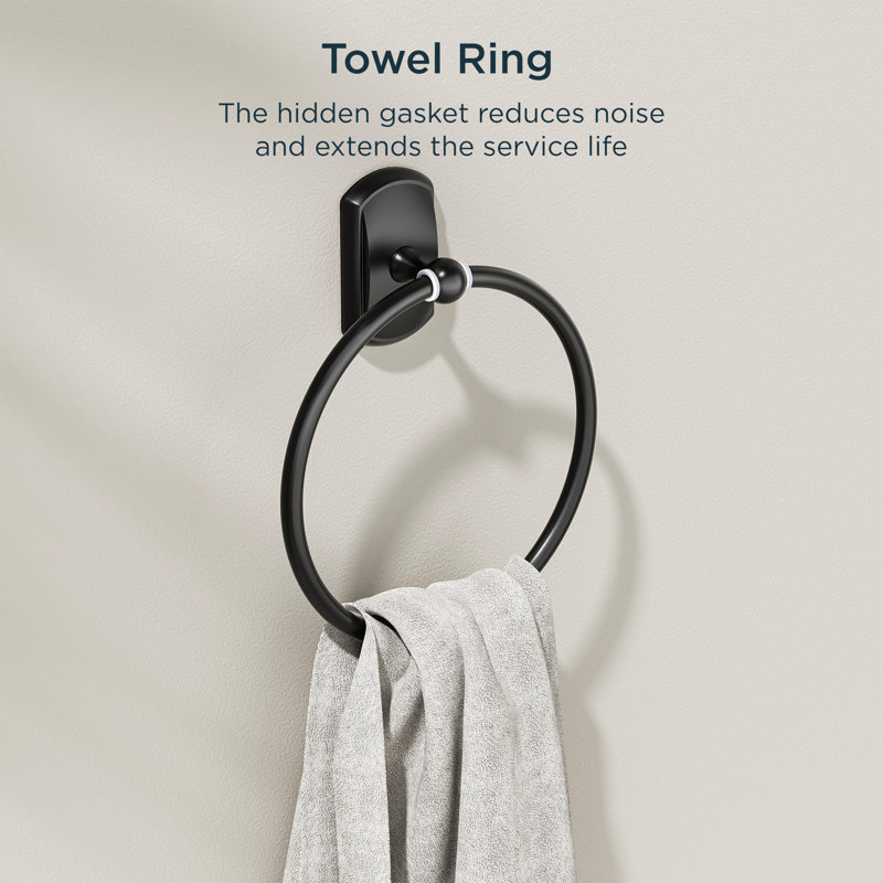 3 - Piece Bathroom Hardware Set, Black
