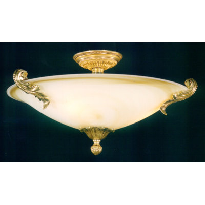 Banuelos Glass Semi Flush Mount