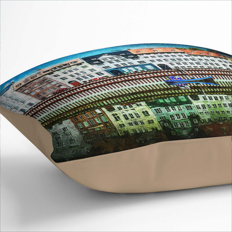 Square Throw Cushion, 40cm H x 40cm W x 15cm D, Stone