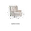 Élégant fauteuil ivoire pour espaces confortables-229682162
