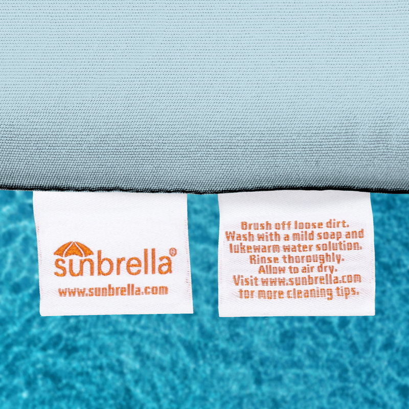 Sunbrella® Outdoor Ottoman Cushion, 3.5" H x 23.5" W x 20.5" D, Sunbrella® Canvas Air Blue