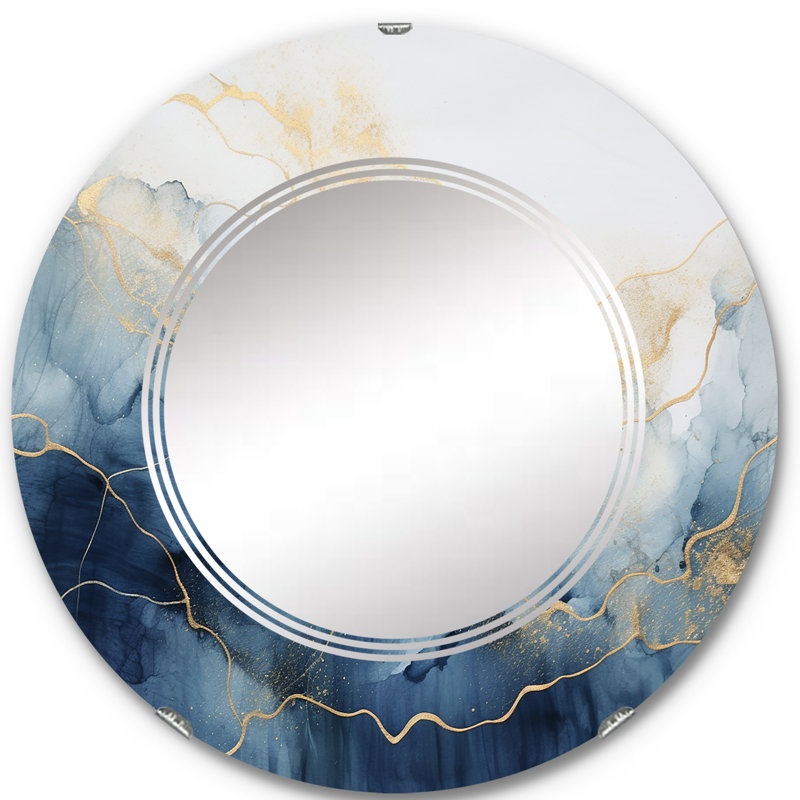 Kornati - Miroir mural moderne rond, 24 po x 24 po