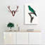 The Swift Parrot by F. Levaillant - Wrapped Canvas-55359070