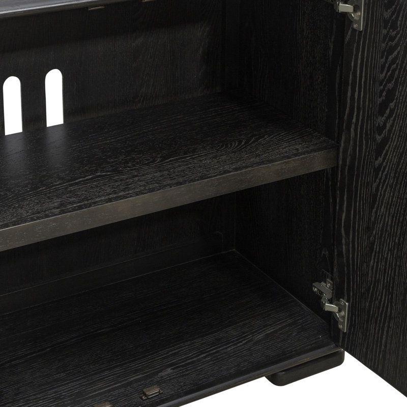 Armoire d'appoint 4 portes avec portes en verre Emry Emry