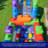 Herokiddo Block Party 42’ Inflatable Obstacle Course With Water Slide – Commercial Grade Pvc, Ultimate Backyard Challenge For Kids And Adults, Wet & Dry Play (blowers Included)