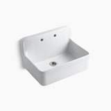 Gilford 30" x 22" x 17-1/2" Wall-Mount/Top-Mount Single-Bowl Kitchen Sink