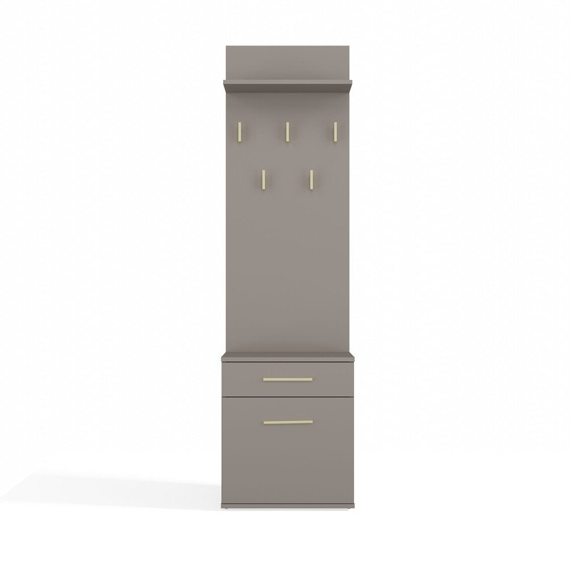 0 Door Laminate Wardrobe, Clay