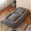 Lit pour chien rembourré pour adultes et animaux de compagnie, canapé-lit pliant avec 5 positions réglables, 2 coussins moelleux pour la chambre à coucher, le salon et le coin lecture (gris)