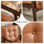 Chaise d'appoint rembourrée capitonnée classique avec pieds en bois massif Chesterle-111076887