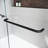 56-60 In. W X 62 H Bathtub Sliding Door, Matte Black Semi , Thick Tempered Glass, Stainless Steel And Strong Handles Tub Clear 304 Rust-