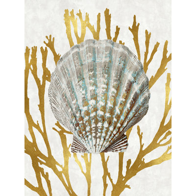 " Shell Coral Gold IV " by Caroline Kelly