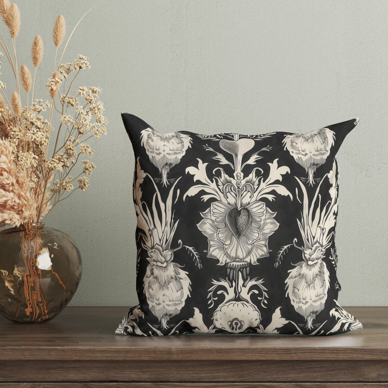Housse de coussin réversible Floral Maximalist Floral, H 16 po x l 16 po