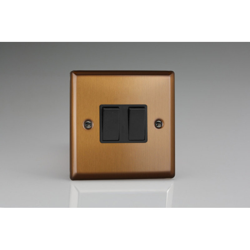Wall Mounted Light Switch, Bronze/Black