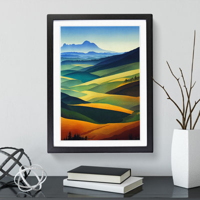 XV1022-5153X Watercolour Mountain Landscape No.3 - Single Picture Frame Painting