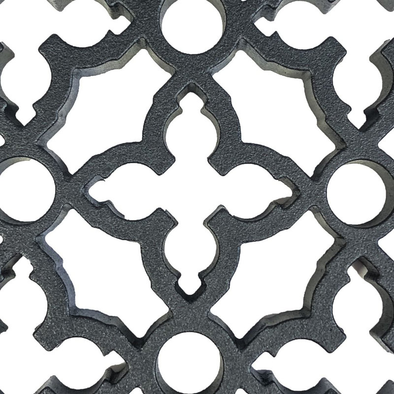 Black Cast Iron Rectangular Air Register with Louvers