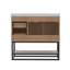 36" Freestanding Single Bathroom Vanity With Resin Sink Top And Black Metal Frame