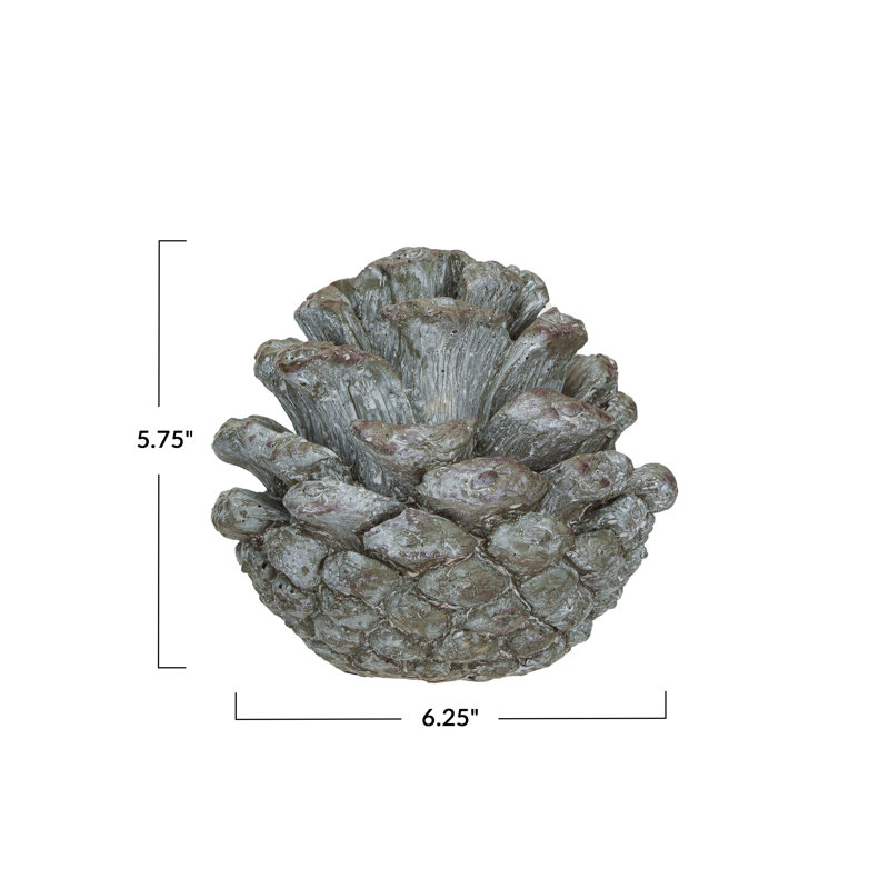 Round Resin Pinecone Finial