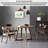Nordic modern solid wood small round dining table-1332971828