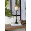 Porte-bougie décoratif en fer noir D4x13,5 po-1774507539