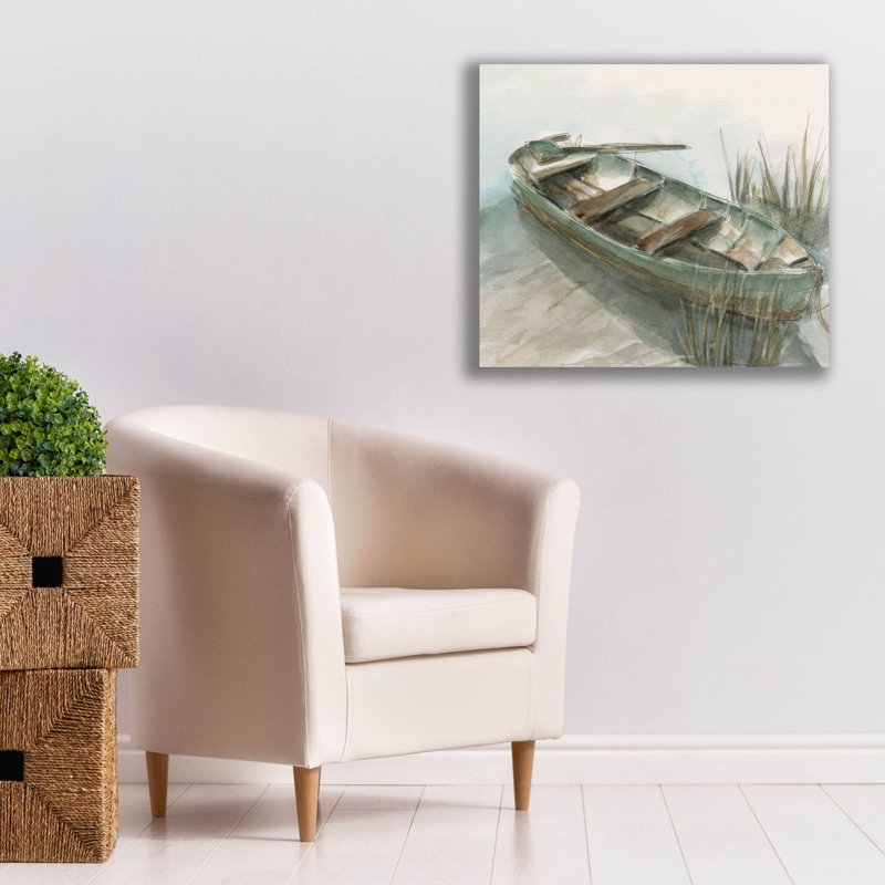 «Abandone Row Boat 2» par Ethan Harper, art mural sur toile, H 26 po x l 30 po