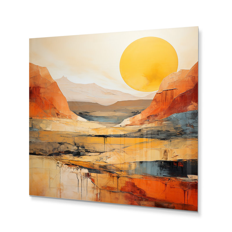 «Bold Landscape Canyon Desert VII», impression d'art mural en métal, H 16 po x l 16 po x P 1 po