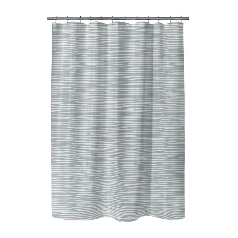 Rideau de douche ultra-mince Thick N Thin, Blue/Slate Blue Striped 6