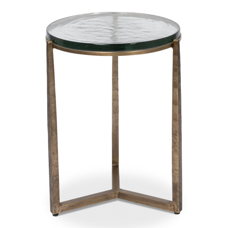 Dorsey Glass End Table, 22" H x 17" W x 16" D
