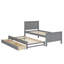 Structure de lit plateforme robuste en bois avec lit gigogne et tiroirs-1426417824