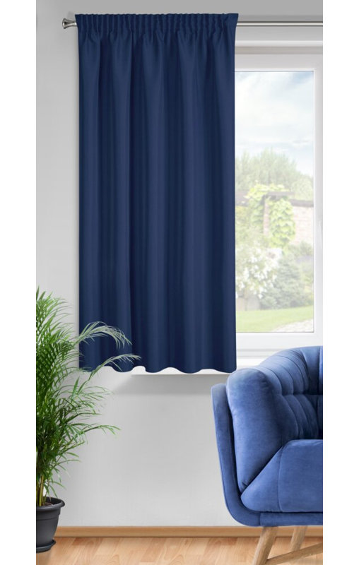 Rita Semi Sheer Curtain, Blue
